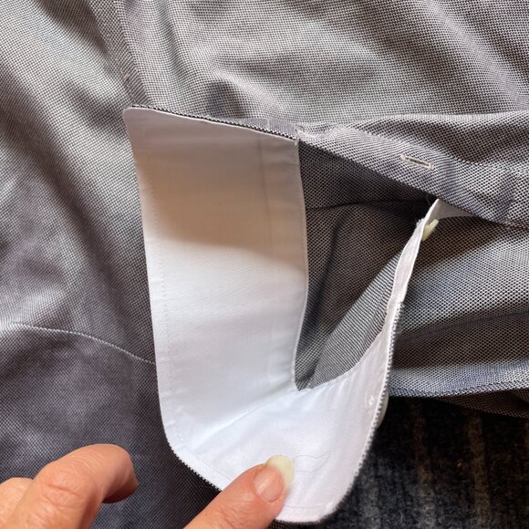 Talbots Wrinkle Resistant 16WPGray/Blue Chambray 100% Cotton Like New - Picture 5 of 6